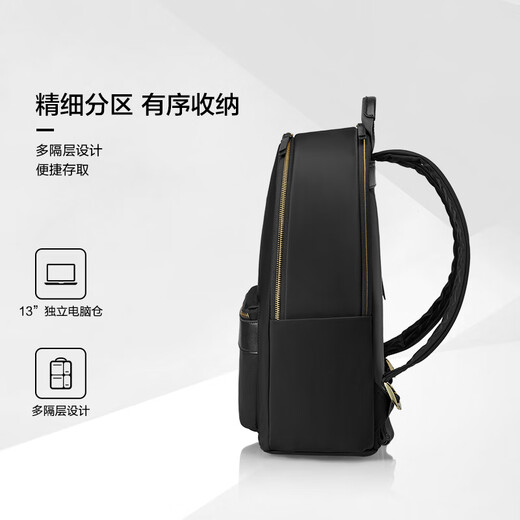Samsonite Backpack 13-inch Computer Bag Women's Backpack College Student Bag Simple Fashion Travel Bag TQ4