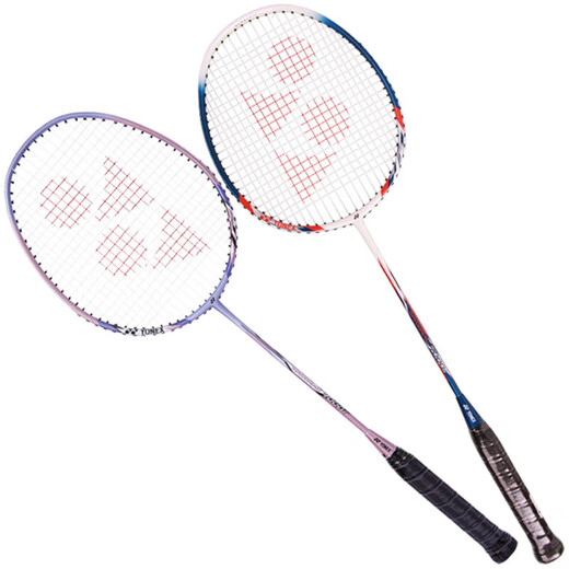 
YONEX YONEX Badminton Racket Sky Axe Carbon Badminton Patch Couple Competition Ultralight Badminton Double Shot NR7000i (White Blue/Lavender) Patch Set