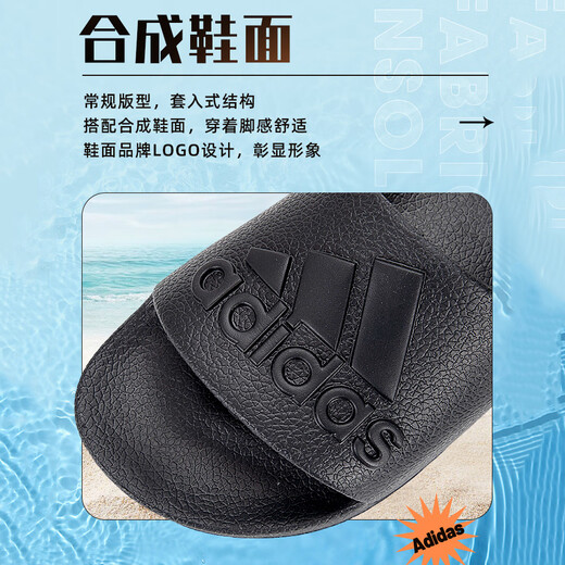 Adidas Pantoffeln Herrenschuhe und Frauenschuhe 25 Herbst neue Sandalen Sneaker Outdoor Beachschuhe Freizeitpantoffeln IF7371/All Black/One Flip-Flops 43 Innere Länge 26,5+cm