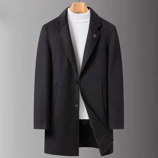 Lomond Woolen Pater Мужская осень и зима Новое двойное шерстяное пальто мужская шерстяная шерстяная пальто Съемная перьевая куртка 88082 серый [длинный стиль] 175/л.