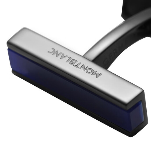 MONTBLANC Montblanc Steel/PVD Coating/Glass Cufflinks Black Blue 112930 Men's Gift