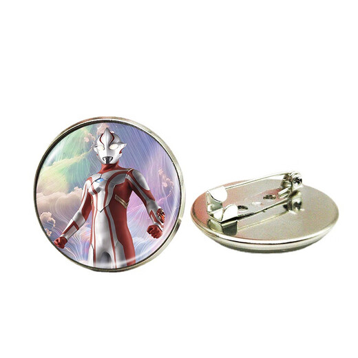 Nilan Fat Donglai's same style children's award small medal Ultraman badge brooch Tiga Cerotello Ultraman 13-24 combination 12-piece set