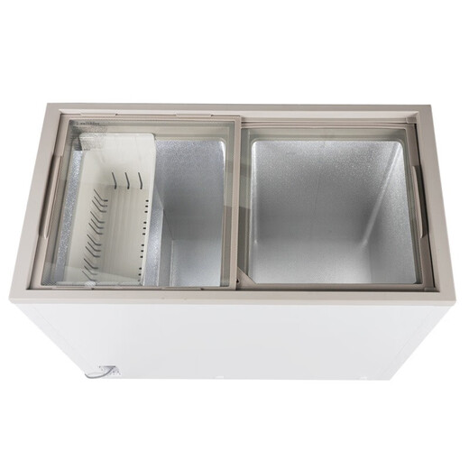 Suiling (SUILING) Gefrierschrank mit zwei Temperaturen, horizontaler Zweikammer-Gefrierschrank zum Kühlen und Gefrieren, großer Kapazitäts-Haushalts- und Gewerbekühlschrank, super energiesparender und stromsparender Kommunalkommissar-Kühlschrank WT4-266K (1115 x 625 x 835), doppelte Temperatur