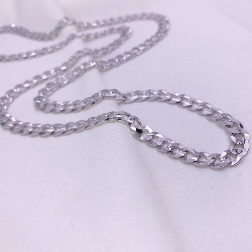 Heye Jewelry Pt950 men's platinum necklace car flower side tank chain real gold men's platinum men's fashion platinum 24.23 grams 58cm about 4.5mm thick