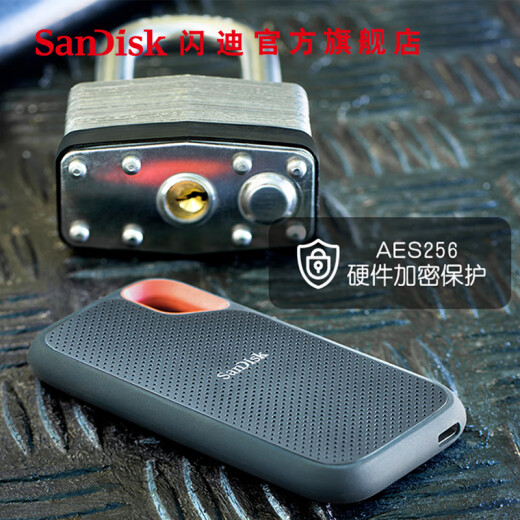 闪迪（SanDisk） Type-C接口NVMe高速SSD移动固态硬盘E61存储USB3.2Gen2 黑色 高速读取1050MB/S 至尊极速卓越版8T（送收纳包）