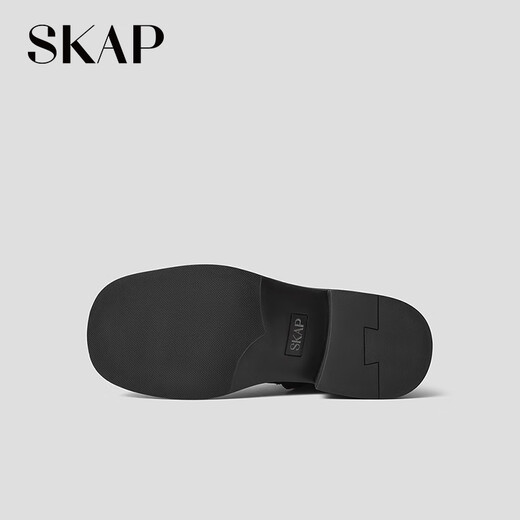 圣伽步skap温暖伯爵马丁靴女士复古厚底增高时装靴 黑色 36