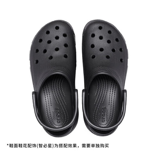 crocs Crocs thick-soled cloud hole shoes outdoor 206750 Black-001 37/38 (240mm)
