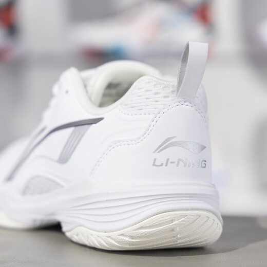 Li Ning Badminton Shoes for Men and Women 2024 New Almighty King V2.0 Flying Eagle Shock Absorbing Breathable Training Shoes AYTU001 Standard White/AYTU001-1 40