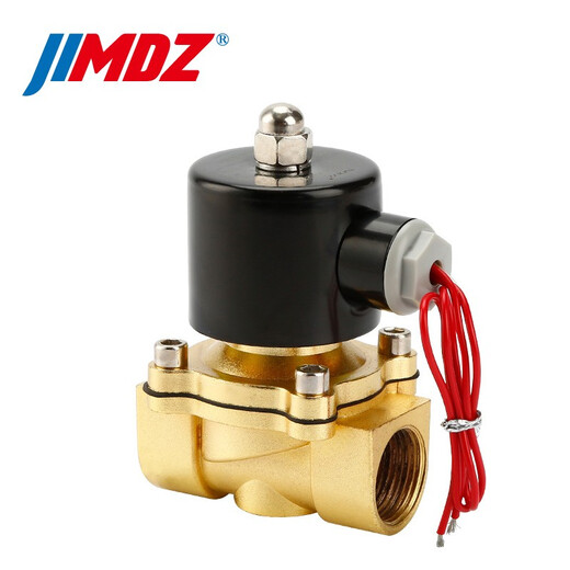 JIMDZ normally closed solenoid valve water valve copper switch gas valve control valve AC220V solenoid valve 24V copper wire 4 minutes 6 minutes 1 inch custom voltage DN08 (2 minutes) 24V
