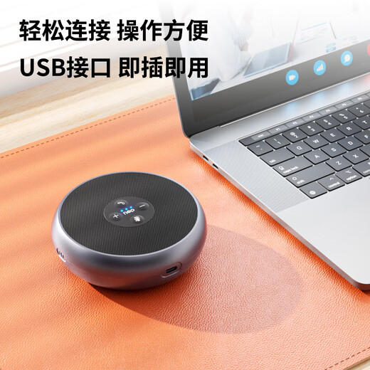 Deli Video Conference Omnidirectional Microphone Type-C Connection (360 degree 6 meters pickup suitable for small conference rooms 10-20) Pickup Wired speaker MN101