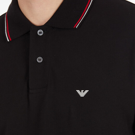 Armani/Armani EAGle Mark Slim la delgada camiseta de manga corta de los hombres 8N1FB4 1Jptz Dark Brown U6195 L