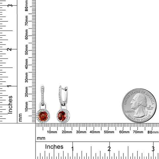 GEM STONE KINGGSK garnet earrings for women 925 silver set with 2.64 carat colored gemstone earrings for women classic simple earrings gift