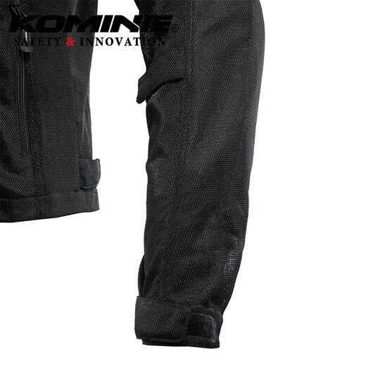 KOMINE SAFETY/INNOVATION Summer full mesh knight jacket light weight anti-fall minimalist style motorcycle riding suit men and women JK-171 Black XL
