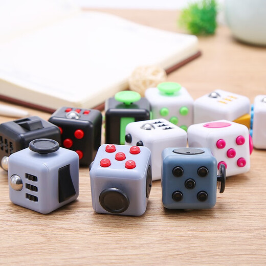 Huston EDC Unzip Rubik's Cube Roman und seltsames Spielzeug FidgetCube Dekompression Artefakt Spiel Würfel Kinderspielzeuggeschenk High Play Version-Grau