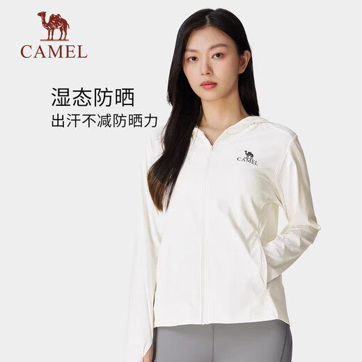 Camel (CAMEL) original yarn sun protection clothes for men spring and summer new ice-sensing cool and breathable outdoor sun protection skin coat for women 724BZ00004, camellia pollen, women L