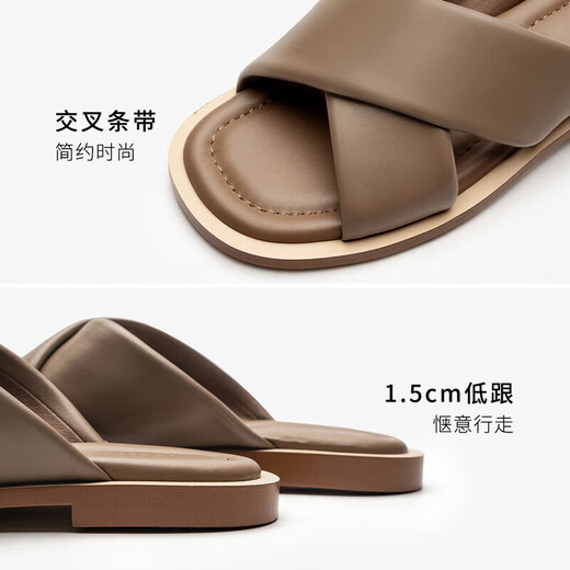 
Lairsdan Fashionable Casual Cross-Wire Heel Flip-Flops Sandals Women's Shoes 4M12801 White WTK 39
