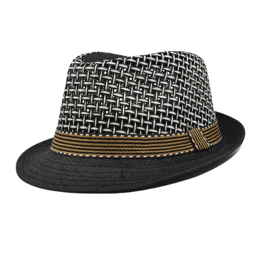 Handwerksherrscher Sommerhut für ältere Menschen Herren Top Hut Papa Sommer Mesh Sun Protection Strohhut Old Man Opa Cooler Hut Black Hut 58 cm