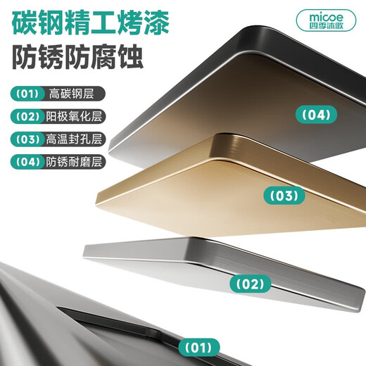 Four Seasons Muge Kitchen Shelves Cabinets Dinner Storage Cabinets Cupboards Microwave Ovens Floor-standing Storage Cabinets Complete Collection of Utensils Thickened Slate [Gray 3 Layers 100*40*80]