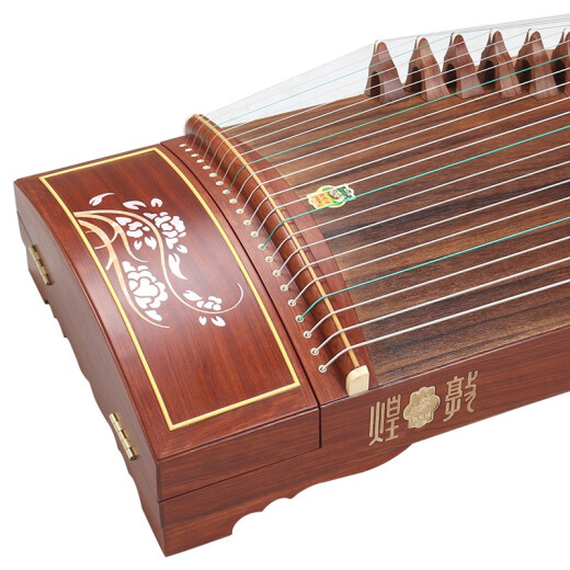 Dunhuang Brand Dunhuang Guzheng 694l Serie de caoba Shell Talling Examen de grado de rendimiento Guzheng Instrumento musical Shanghai Factory Musical Instrument Factory 20694L Mo Shang Huahua Blossom (conjunto completo de accesorios)