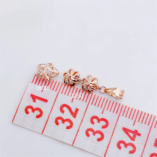 DL 1998 Fat Donglai same style purple gold pendant Russian Au585/14K rose gold hollow flower new fashion shiny single flower pendant