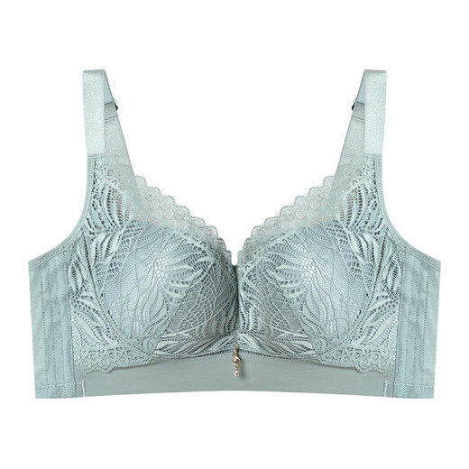 OWSL (OWSL) Shopping mall same style non-wired bra, medium and thin BC cup push-up adjustable side breast bra for women, Wizard Green 80B