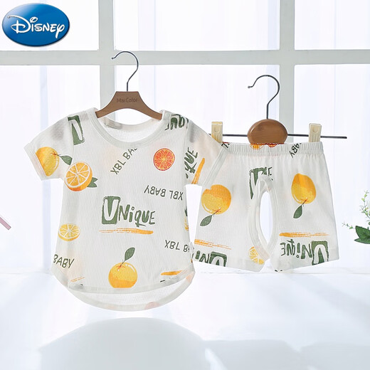 
Disney baby summer thin suit baby short-sleeved pure cotton open-stage split clothes for girls children's pajamas shorts My dad is more handsome + letter bear boneless 80 cm (80 cm)