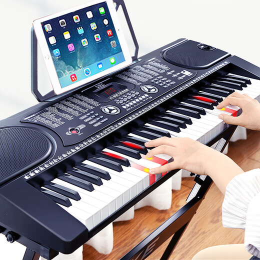 Meike (MEIRKERGR)MK-8618 Intelligent Edition 61-key multi-function intelligent teaching electronic piano children's beginner musical instruments Connecting headphones, microphones, mobile phone pad