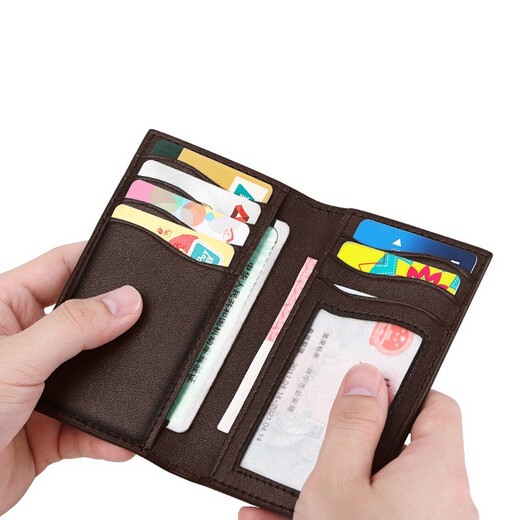 MANNIQSON Brand Wallet Ultra-Thin Carte Bag Men's Men's Val Cowhide Mini Men's High-Fel Card Sac Permis de conducteur Bank Card Bank Card Black