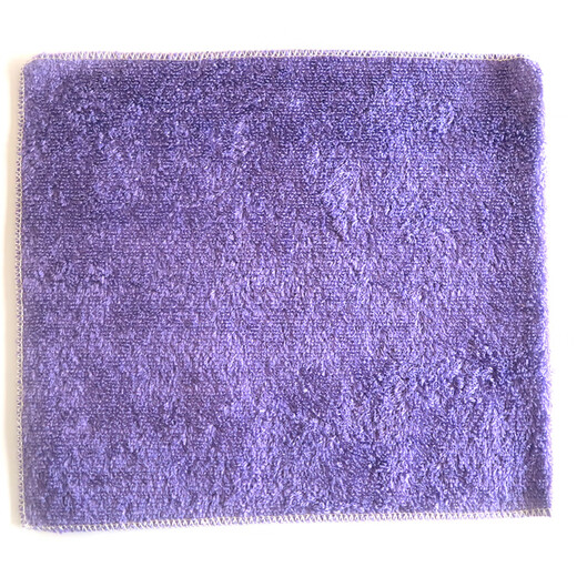 Aiben Korean bamboo fiber double-layer thickened non-stick oil dishcloth rag to remove oil and stains Bamboo fiber non-stick oil dishcloth - purple 18X23CM 1 piece