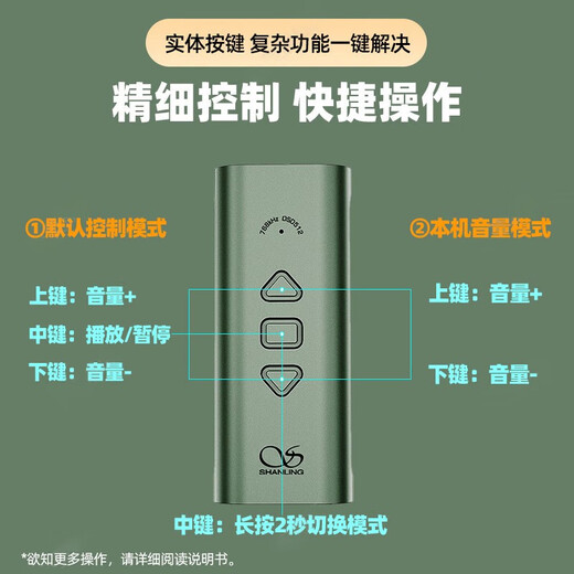 SHANLING UA3 small tail decoder amp HiFi audio amplifier Type-C mobile phone computer portable 4.4 balanced UA3 Qianshancui