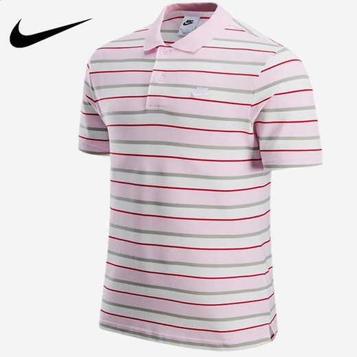 耐克（Nike）短袖男装 2024夏季新款户外健身运动服POLO衫条纹百搭翻领休闲T恤 FN3897-663 M /建议120-130斤