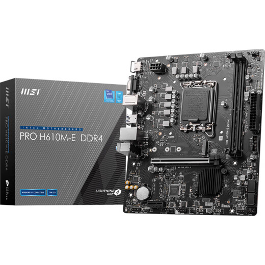 英特尔（Intel）12/13代酷睿CPU 微星H610主板CPU套装 板u套装 微星 PRO H610M-E D4 i3-12100F 盒装