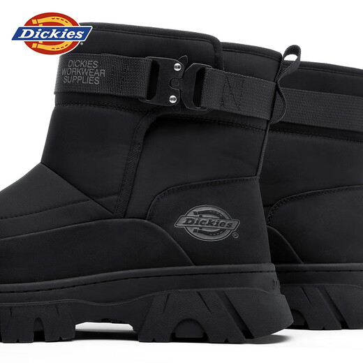 Dickies Botas de nieve Botas para hombres Winter New Men's Shoes Plus de algodón de terciopelo Botas Martin Botas de algodón engrosado de hombres Botas cálidas Black 41