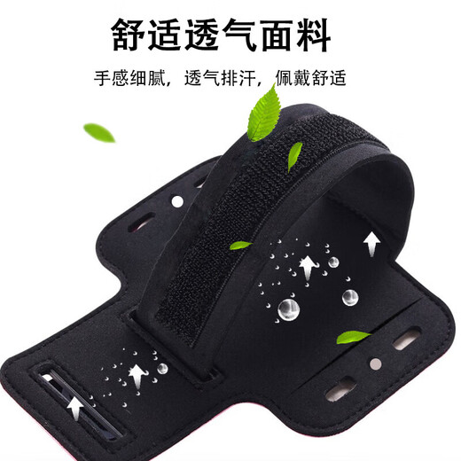 透明视窗跑步运动手机臂包手臂手机包男女户外夜跑散步晨跑装备臂膀胳膊手机袋臂套手腕包骑行臂带 【90%用户选择 6.5寸】运动防汗防水黑色