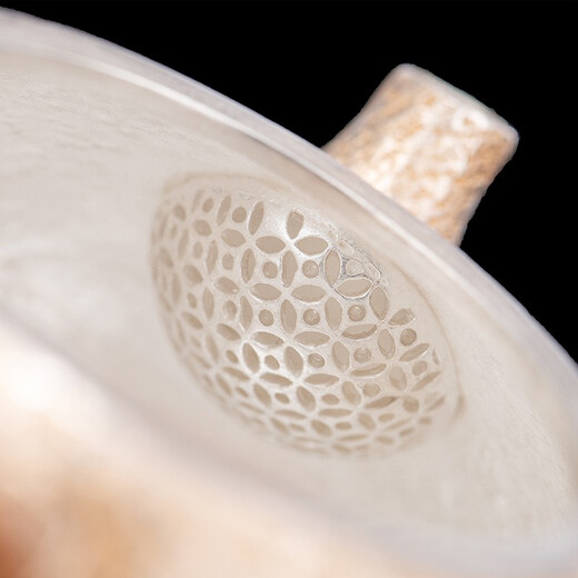 Silver Age Jingzhou stone ladle silver teapot pure silver 999 household pot pure handmade kung fu tea set one piece silver teapot small rock eye pattern 210g 240ml