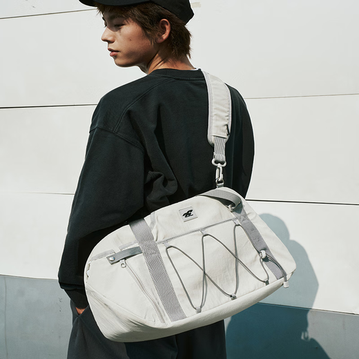 VAOPER Feed Crossbody Bag Pilates Tennis Bag Women's Large Capacity Short Distance Travel Bag Dry and Wet Separated Fitness Shoulder Bag Men Gray