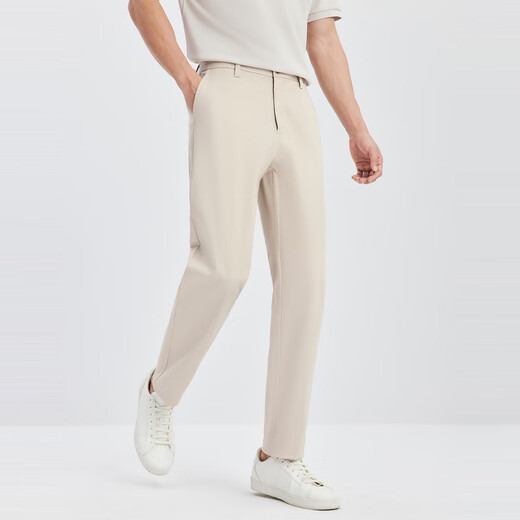 Sieben Wolf [coole und komfortable] Freizeithosen für Männer im Sommer kalte Baumwolle dünne coole und komfortable Geschäft mit geradlinigen Hosen 701 (Khaki) 30 A170/76A