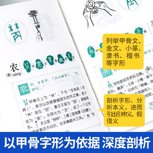 袖珍甲骨文小字典(软皮精装双色版) 剖析字形，分析本义，图说汉字，汉字爱好者查询收藏两用，袖珍本
