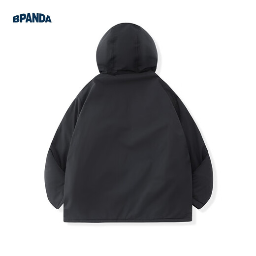 Panda Ben (ben.panda) cotton-padded jacket for men in autumn and winter, mountain style, warm, water-repellent, loose-fitting, couple cotton-padded jacket, multi-wear jacket, black L