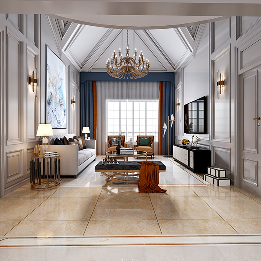 Interior decoration designer Pure design modern simple full-case home decoration designer professional decoration light luxury style renderings