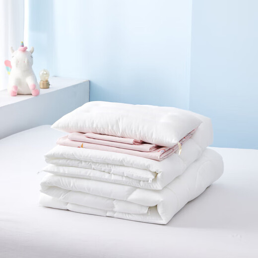Mercury Kids (Mercury Kids) Kindergärtner Frühling und Herbst Antibakterielles sechsteiliger Set (Cream Pulver/Pink Peach) 0,6-1M Bett Säuglinge und Kleinkinder Klasse A