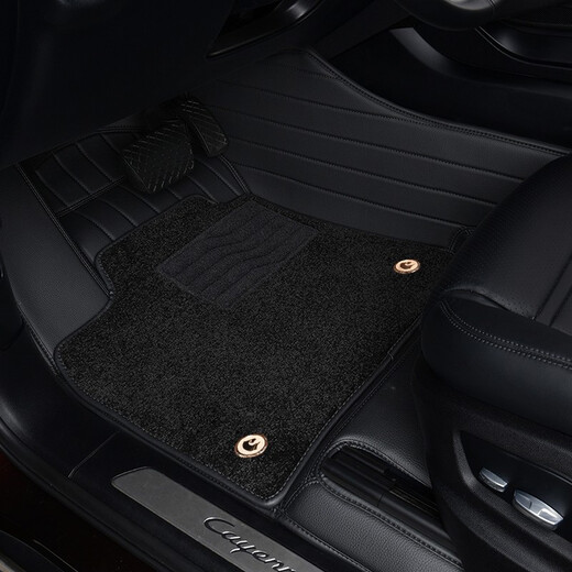 25 Porsche Cayenne Coupe Taycan Paramela 718macan911 Vollständig geschlossene Leder Fußpolster Real Cowide Classic Black Porsche Cayenne Coupé