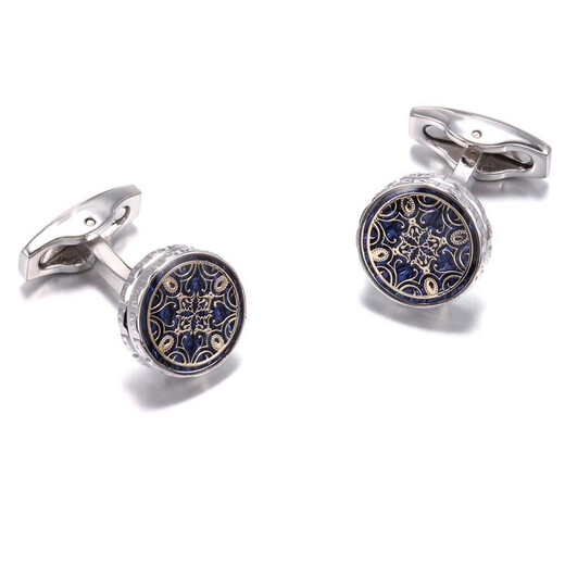 GLO-STORY cufflinks for men, French shirt cufflinks, dress, sleeve nails, gift box, MXK114040, silver