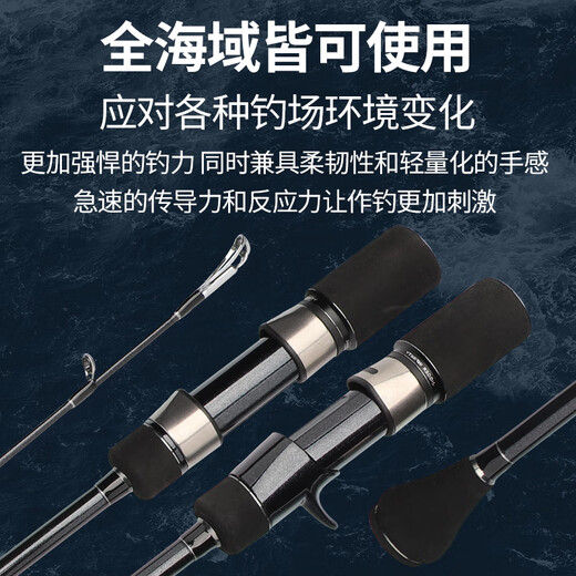钓迷塔玛斯轻慢摇竿富士配件铁板竿新手近海海钓沉底船钓杆1.9m5#直柄