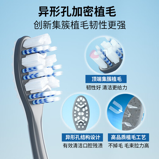 Kejie Men's special adult toothbrush special-shaped hair transplantation back tongue brush powerful stain removal more refreshing 4 random colors