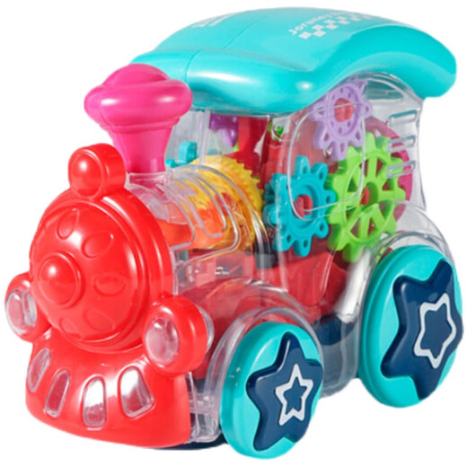 Jiayile Children's Electric Toy Car Transparent Gear Train Music Universal Girl Un an Baby 2 ans 3 Boy Play Gear Train [Couleur aléatoire]
