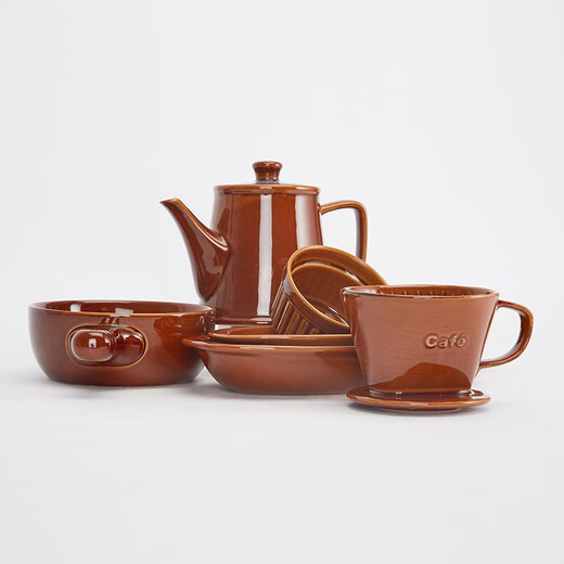 NITORI Yideli home kitchen tableware teapot large mouth plate oven baking pan suitable for multi-purpose single handle plate caramel series multi-purpose double ear plate