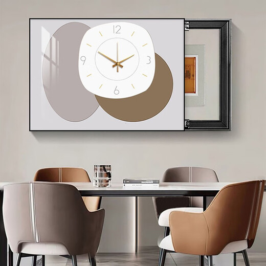 
CLCEY feel painting, small fresh meter box decoration painting, simple modern distribution box painting with clocks, new style switch box weak current box K12101 70*50cm (blocking 60*40) hydraulic black frame
