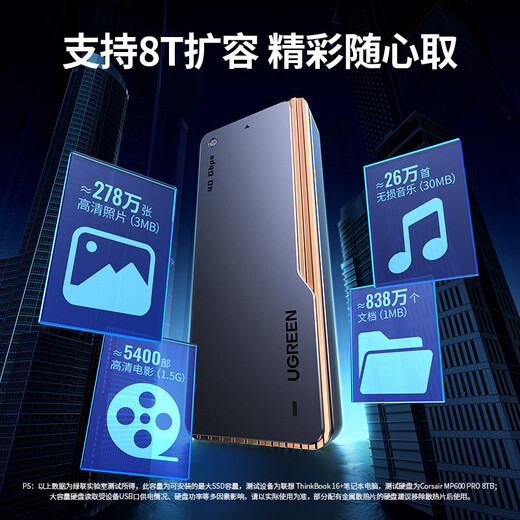 Greenlink CM642 USB4 hard drive enclosure 40Gbps M.2 NVMe/SATA solid state mobile hard drive enclosure 20Gbps compatible with Thunderbolt 3/4 suitable for Apple Macmini notebook SSD M.2 NVME 40Gbps air cooling 15976