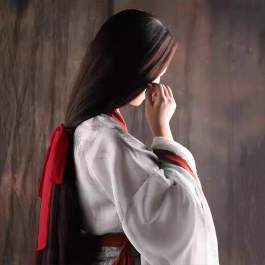 萌客朵 古风发带汉服飘带红色丝带扎头发发绳绑发头绳儿童头饰古装腰带 酒红色【约1.6米】